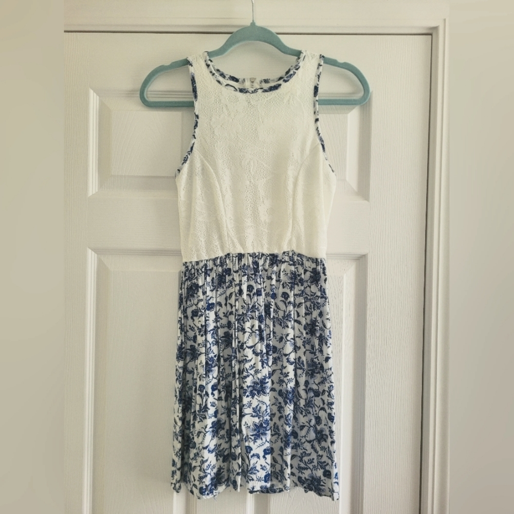 Blue & White Summer Mini Dress
